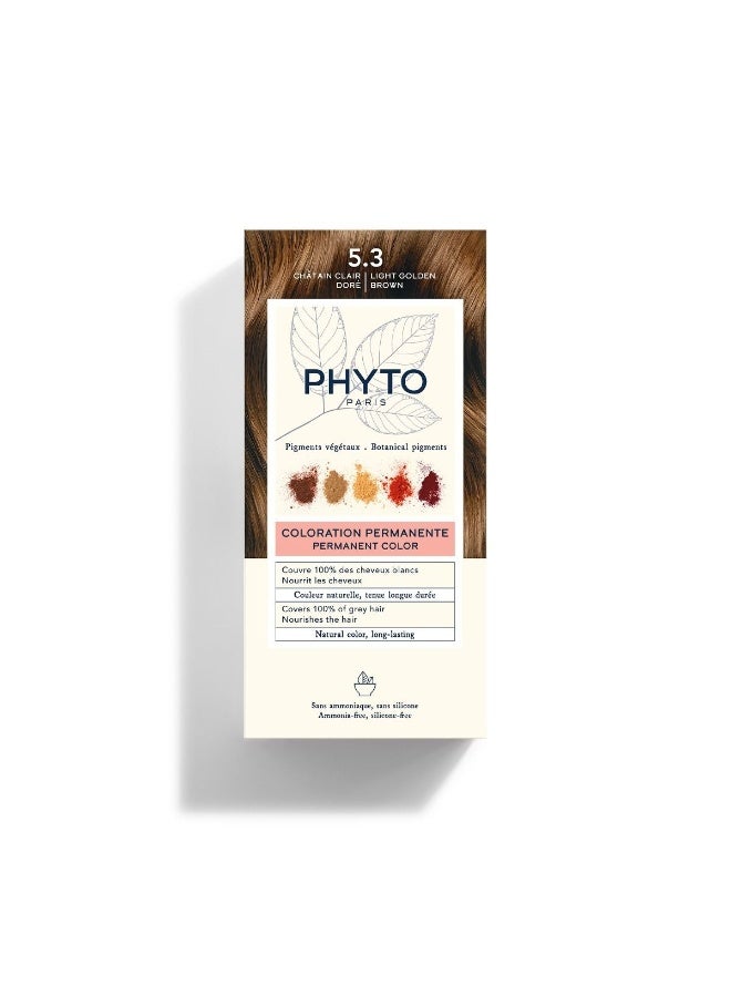 Phyto Paris Phyto Color Permanent Color - Hair Colour: 5.3 Golden Light Chestnut - Image 1